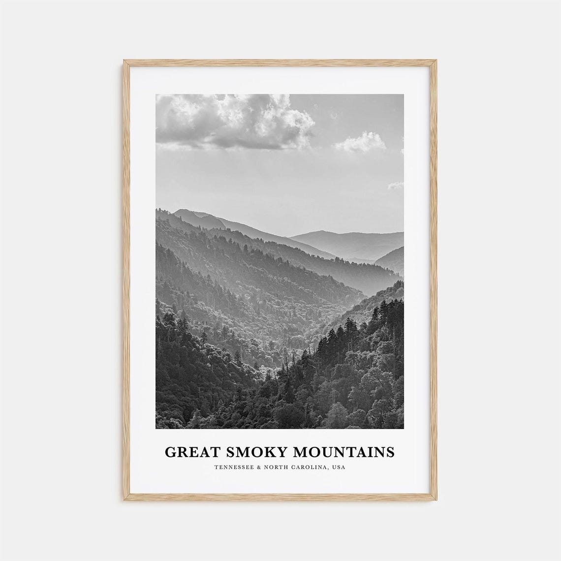 Great Smoky Mountains Layered Ridges National Park Travel Poster