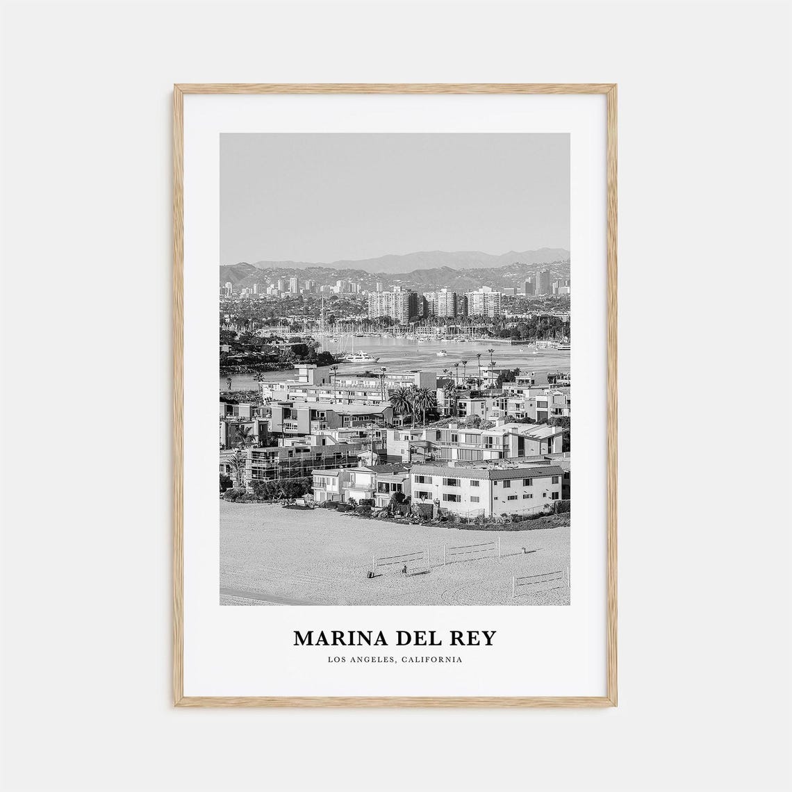 Marina Del Rey Los Angeles Beachfront City Skyline Photo Poster