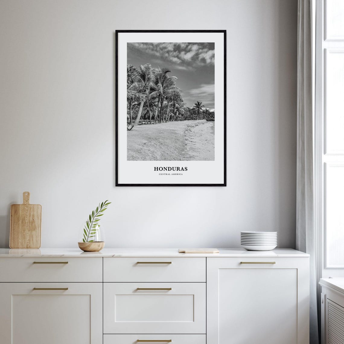 Honduras Central America Tropical Palm Beach Shoreline Poster - Image 2