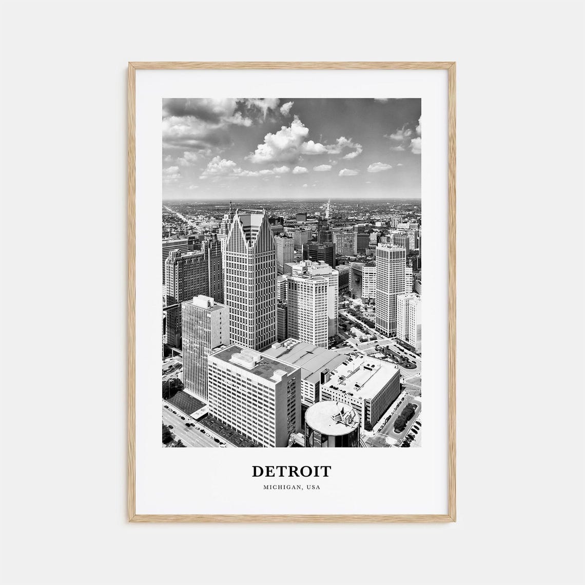Detroit Wall Art No 3 Detroit Wall Decor Detroit Poster Detroit Home Decor Detroit Travel Gift Detroit Travel Print