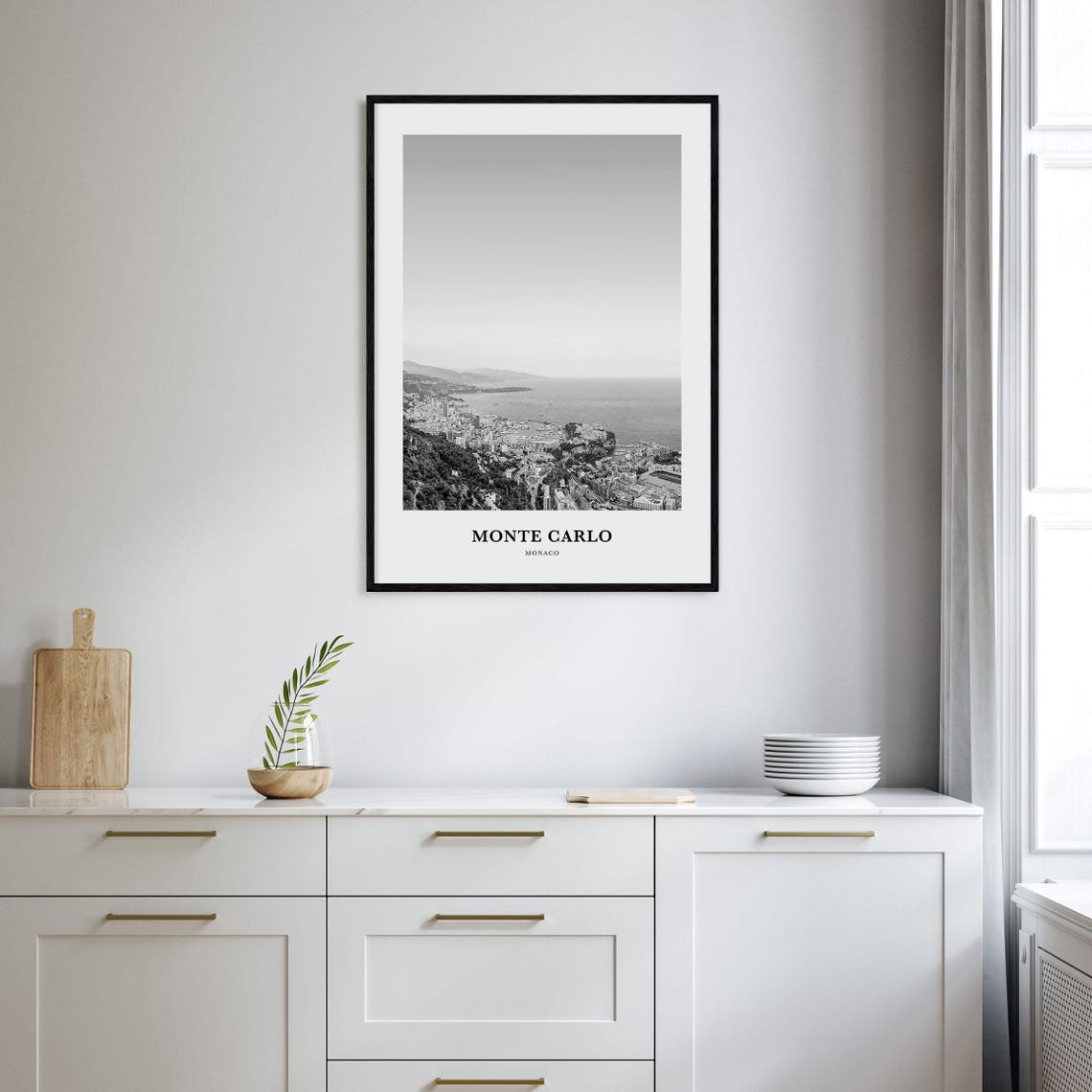 Monte Carlo Monaco Mediterranean Coastline Panorama Photo Poster - Image 2