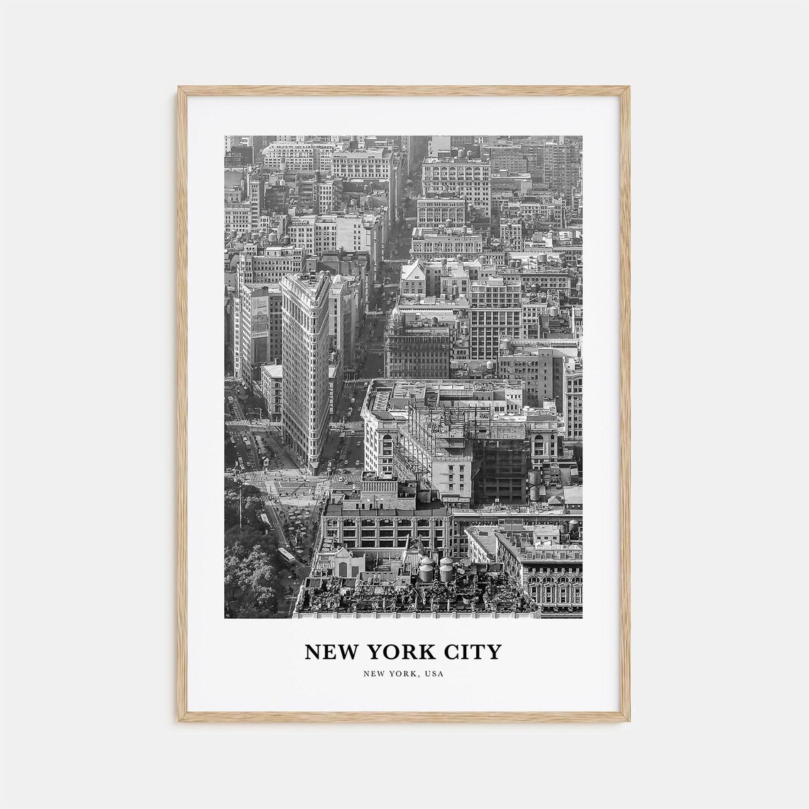 New York City Flatiron Building Aerial Street View Photo Poster