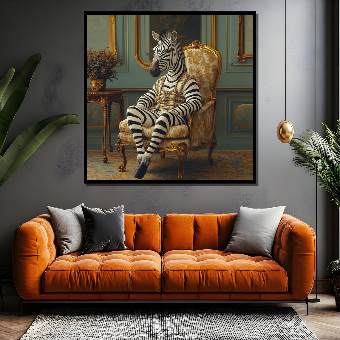 Surreal Zebra Portrait Art Print, Whimsical Wildlife - Image 4