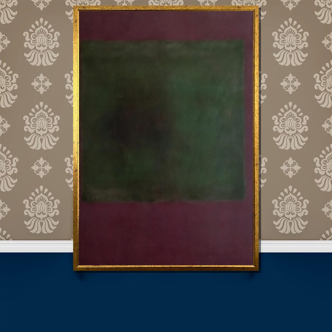 Rothko Style Deep Green And Maroon Moody Color Field Art Poster