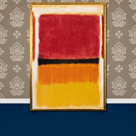 Mark Rothko Red And Orange Painting Abstract Expressionist Art Gift For Modern Home Decor And Bold Interiors