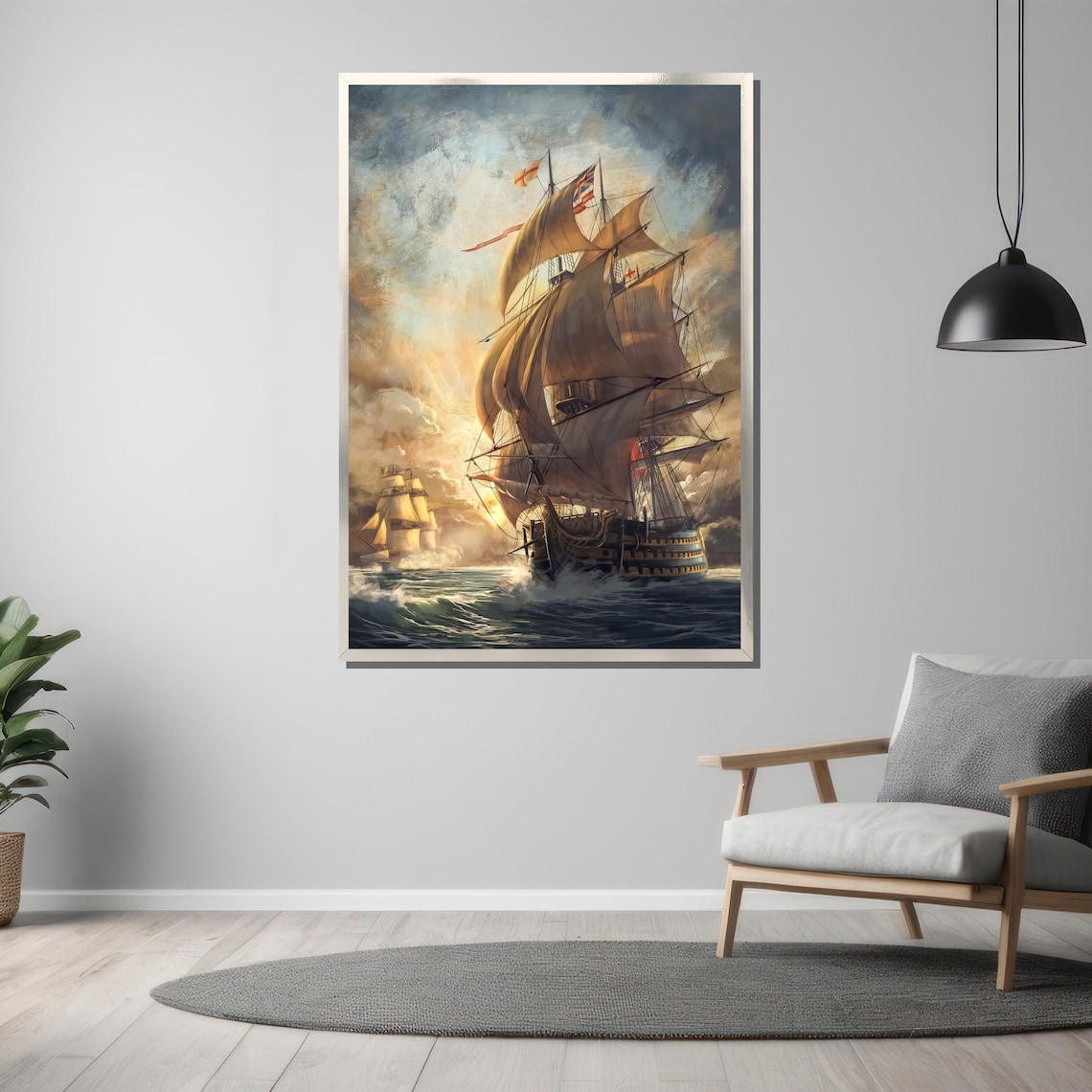 Historic Sailing Ship Vintage Maritime Art Print - Image 3