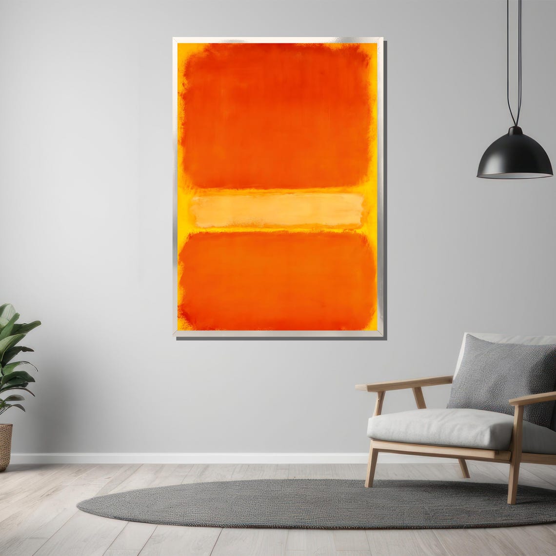 Mark Rothko Painting Bold Orange And Yellow Layers Abstract Art Gift For Vibrant Interiors - Image 3