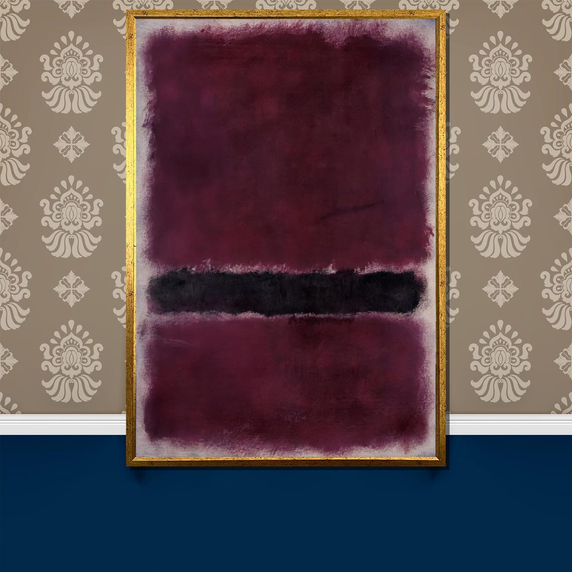 Vibrant Red Mark Rothko Painting Bold Abstract Art Gift For Modern And Elegant Home Decor