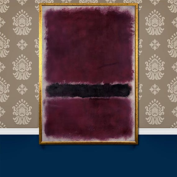 Vibrant Red Mark Rothko Painting Bold Abstract Art Gift For Modern And Elegant Home Decor