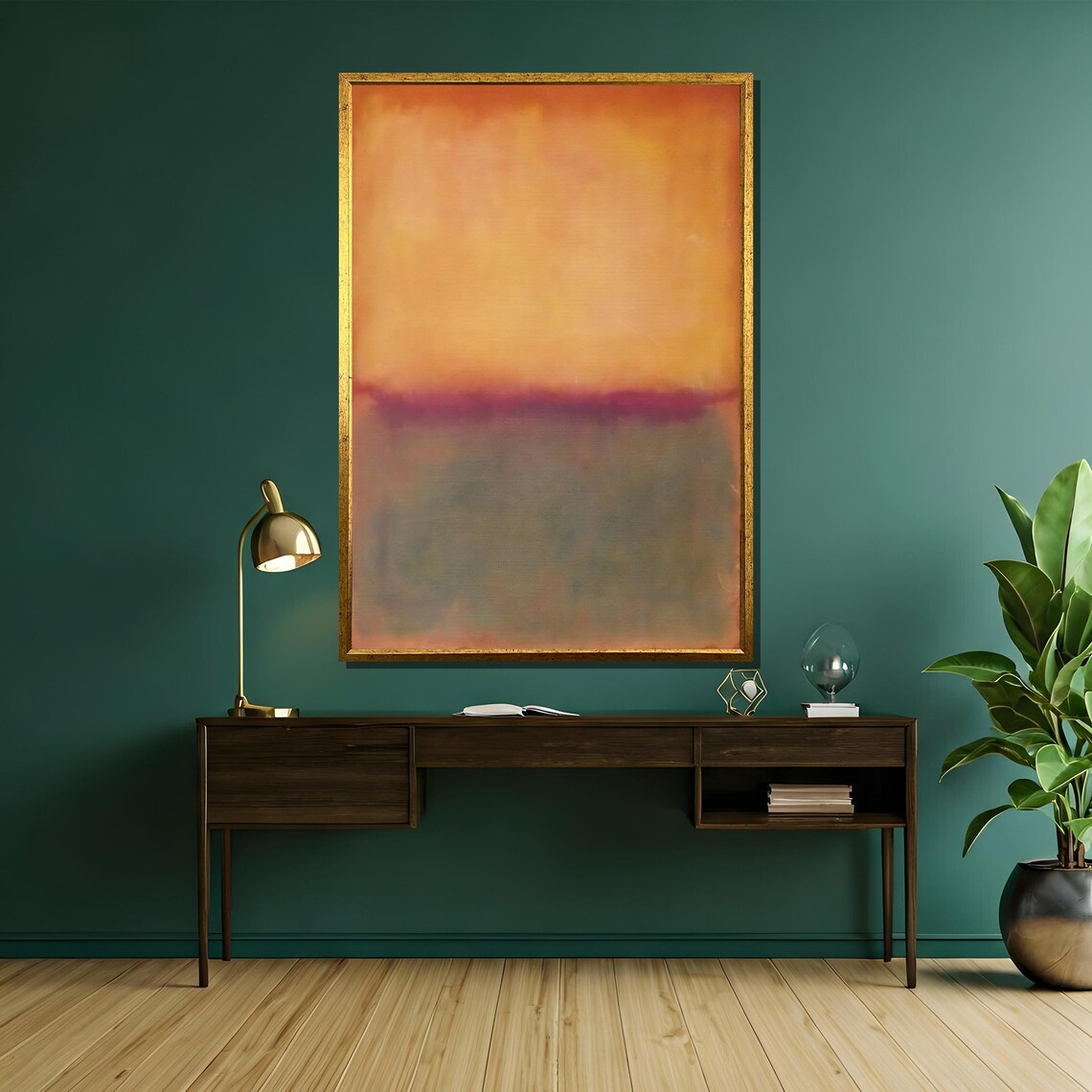 Mark Rothko Ranquil Orange And Muted Mauve Abstract Painting Subtle Yet Striking Gift Option - Image 5