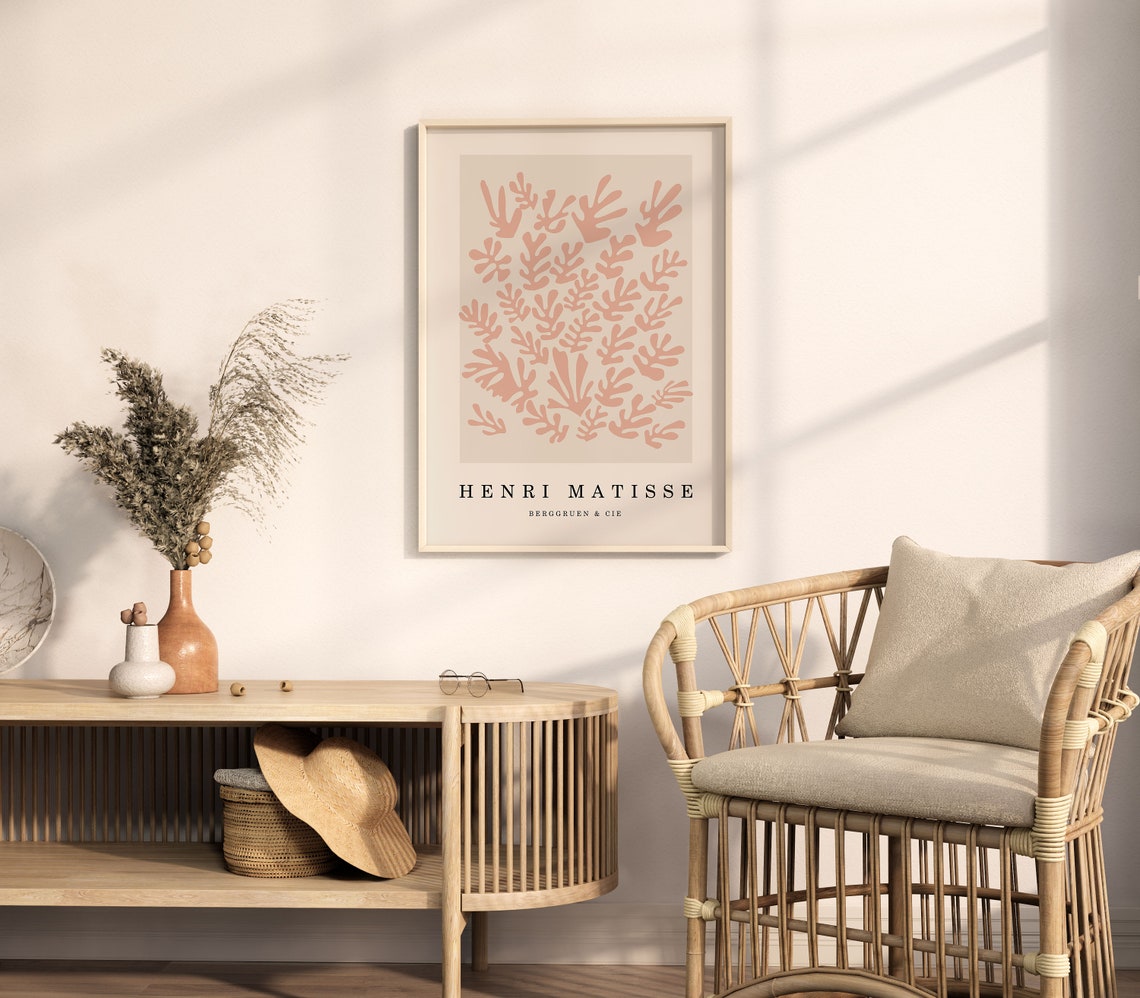 Henri Matisse Blush Pink Cutout Fronds Boho Minimalist Poster - Image 5