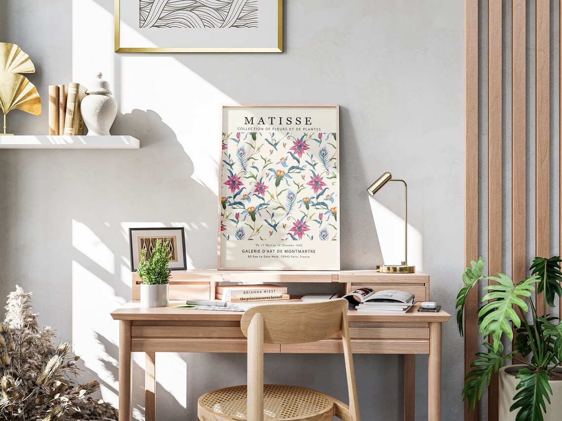 Matisse Flower Market Pink Bloom Botanical 1989 Paris Exhibition Poster - Image 5