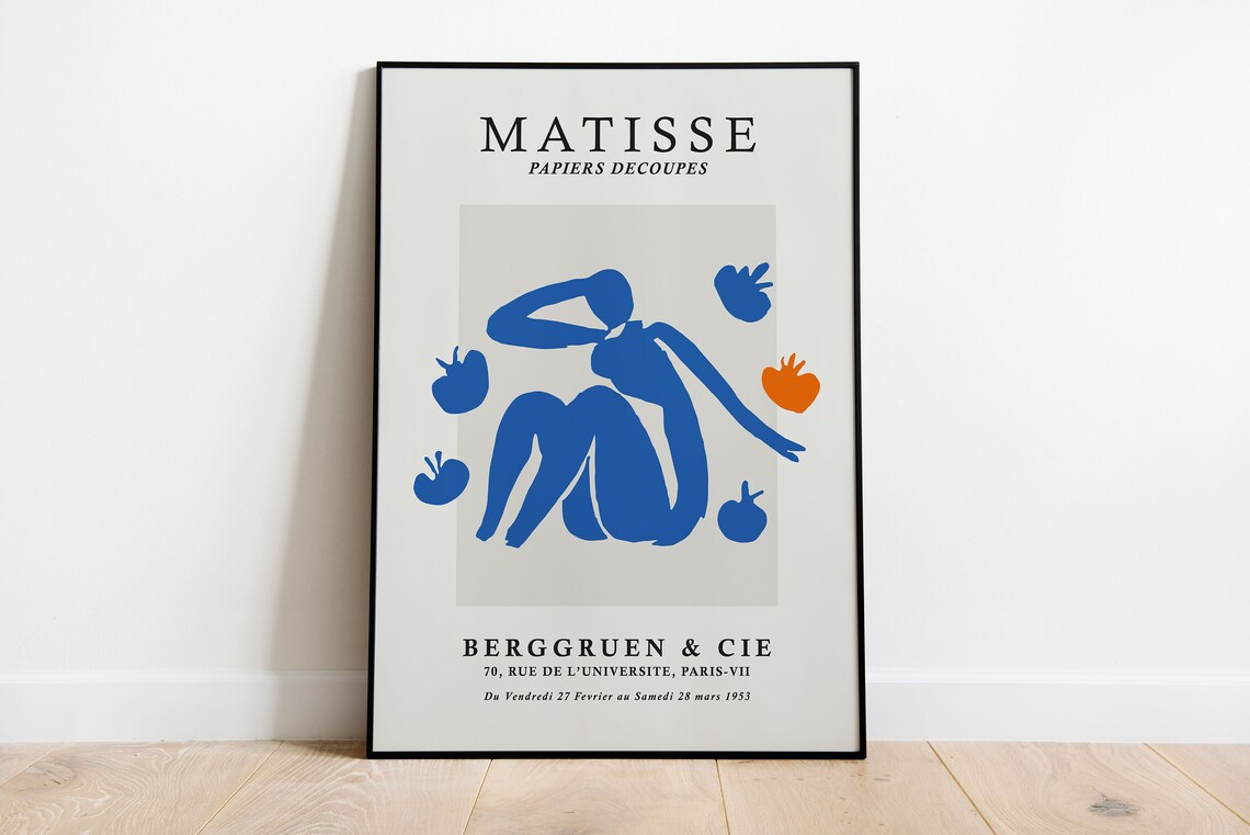 Matisse Blue Nude Paper Cutout Berggruen Paris Exhibition Poster - Image 4