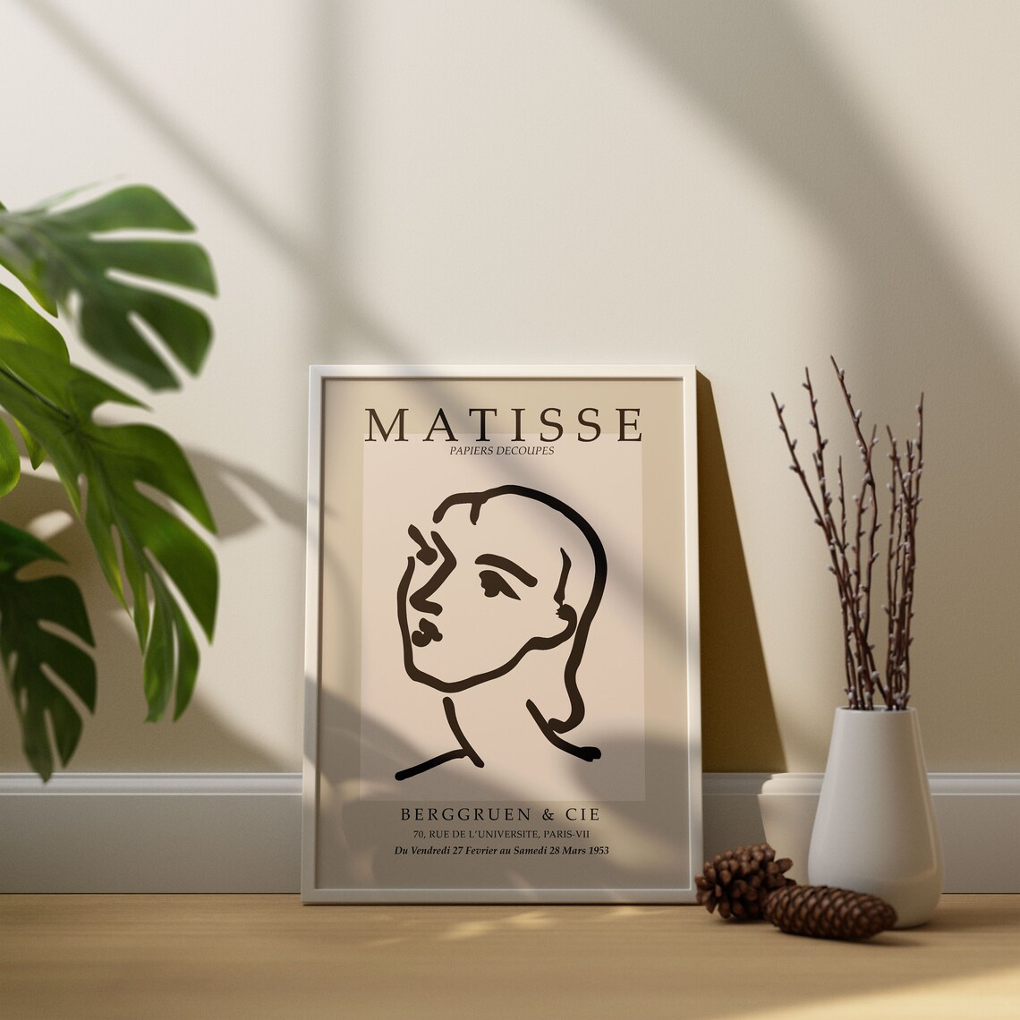 Henri Matisse Woman Sketch, Neutral Line Art Print - Image 3