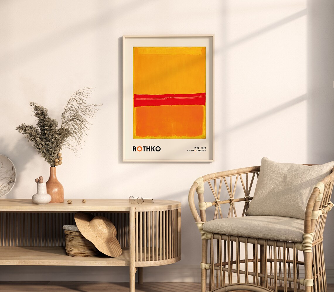 Mark Rothko Orange Red Color Field Retrospective Gallery Art Poster - Image 5