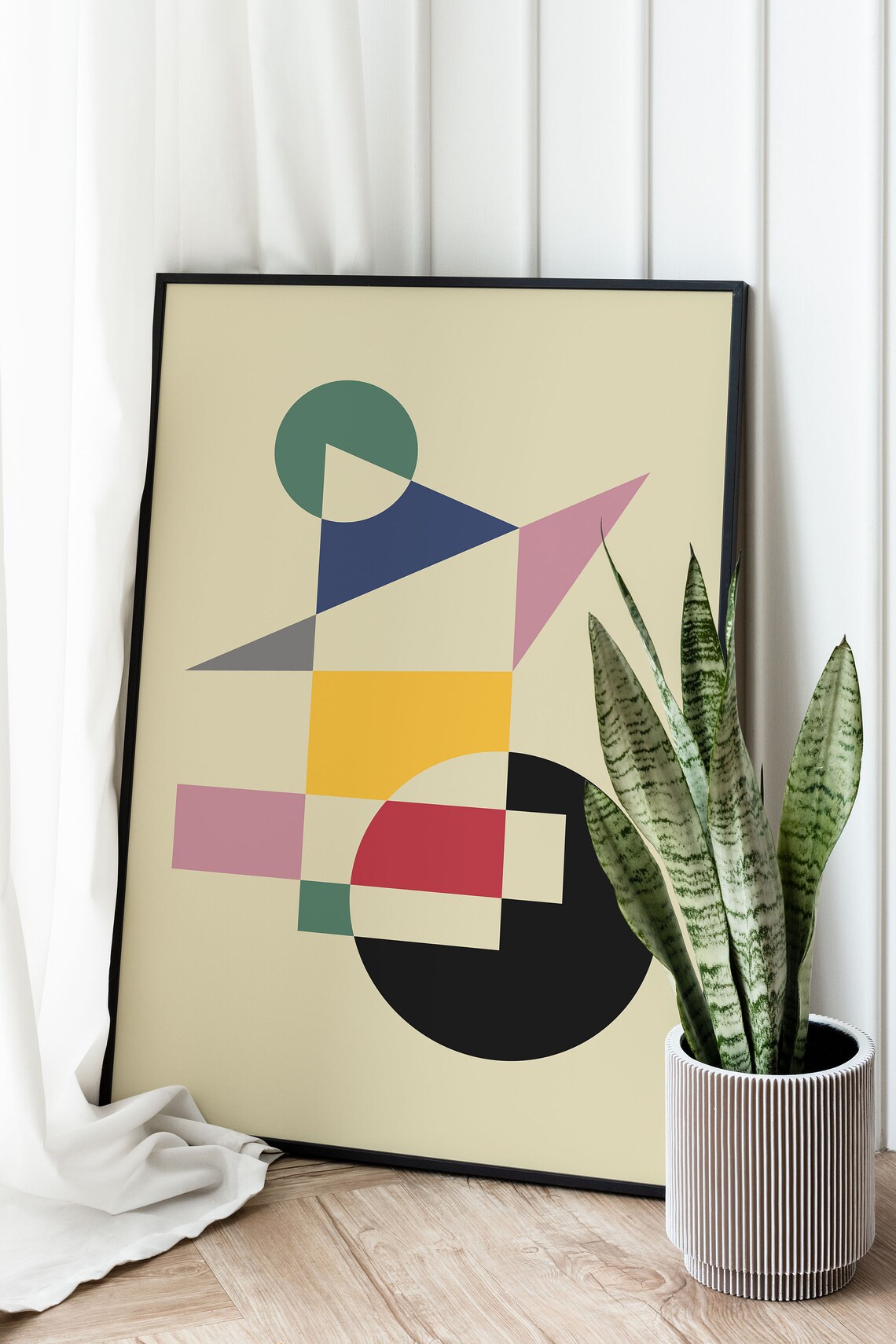 Bauhaus Colorful Geometric Shapes Abstract Minimalist Poster - Image 2