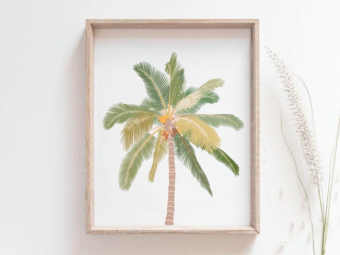 Surfing Gallery Set Vintage Van Artwork Surf Art Wall Set Beach House Decor Palm Tree Surf Board Van Life Landscape Mailed Print - Image 3