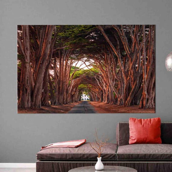 Tree View Wall Art Fairytale Trees Hanging Landscape Poster Cypress Tunnel 3d Canvas Personalized Gift For Her