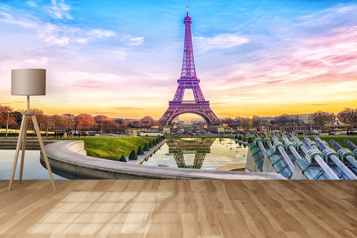 Eiffel Tower France Travel Poster, Cityscape Art