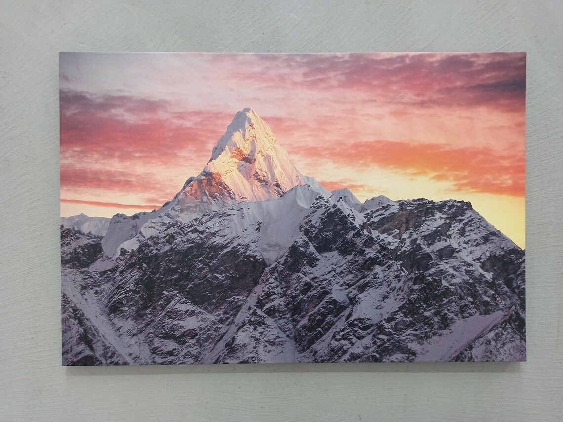 Ama Dablam Peak Nepal Poster, Sunrise Landscape