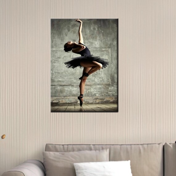 Girl Room Wall Hangings Modern Art Gift For The Home Personalized Dad Woman Artwork Ballerina Canvas Her