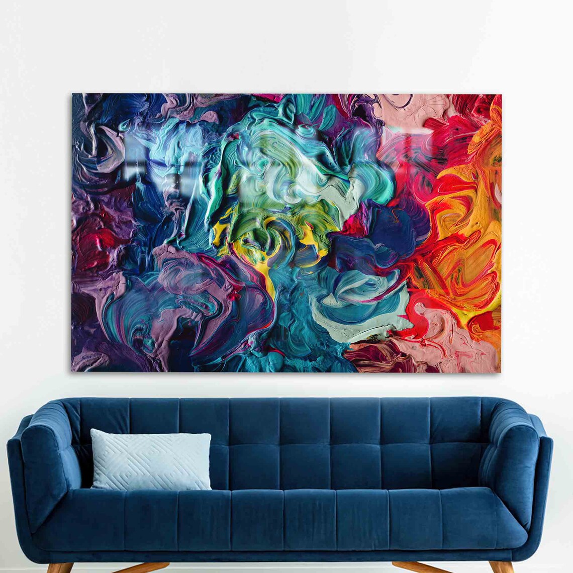 Glass Wall Art Decoration, Oil Painting Print