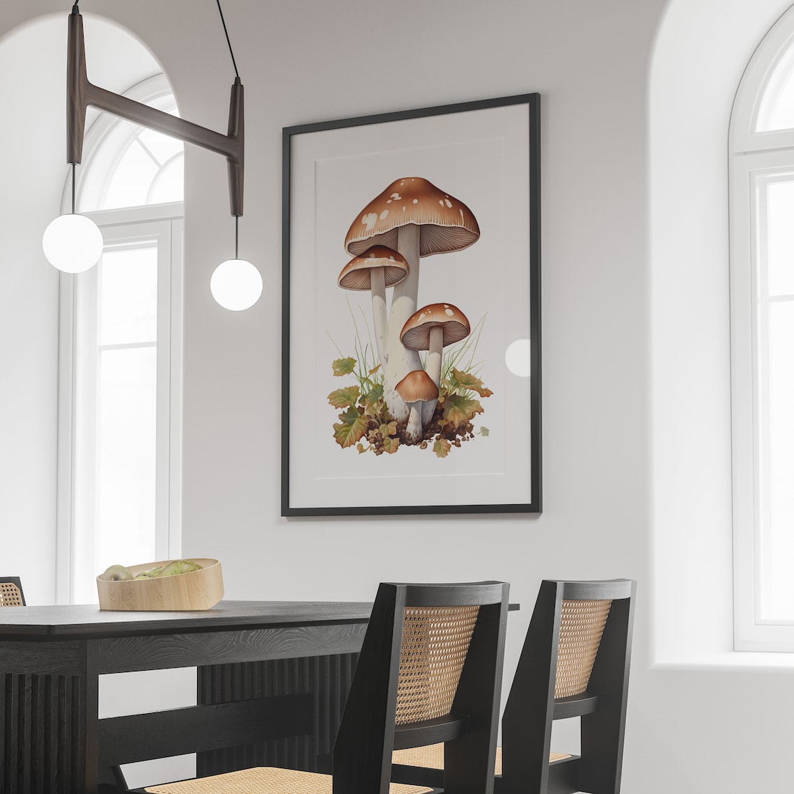Shiitake Mushroom Botanical Guide Art Print - Image 3