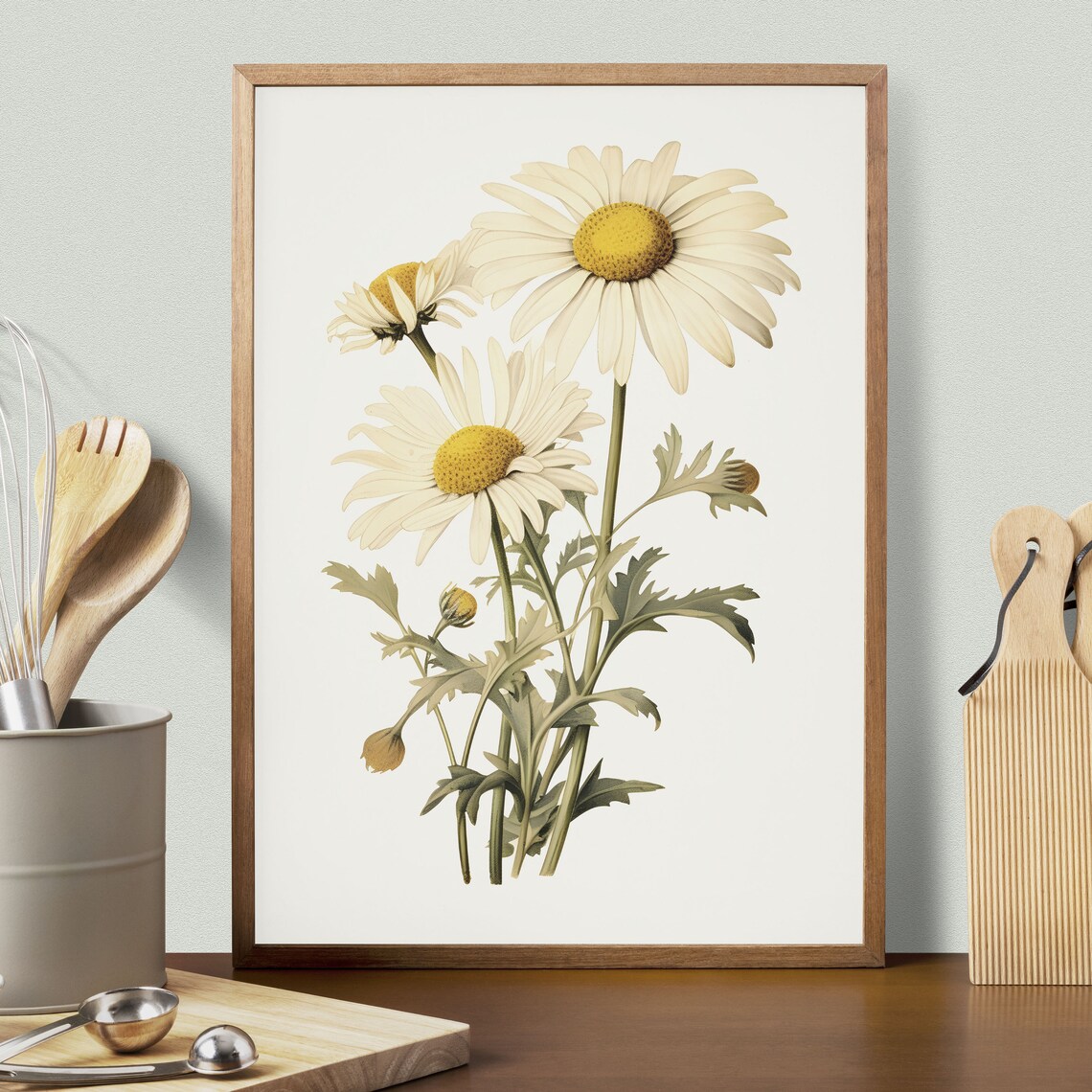 Daisy Vintage Poster, Botanical Flower Wall Art - Image 2
