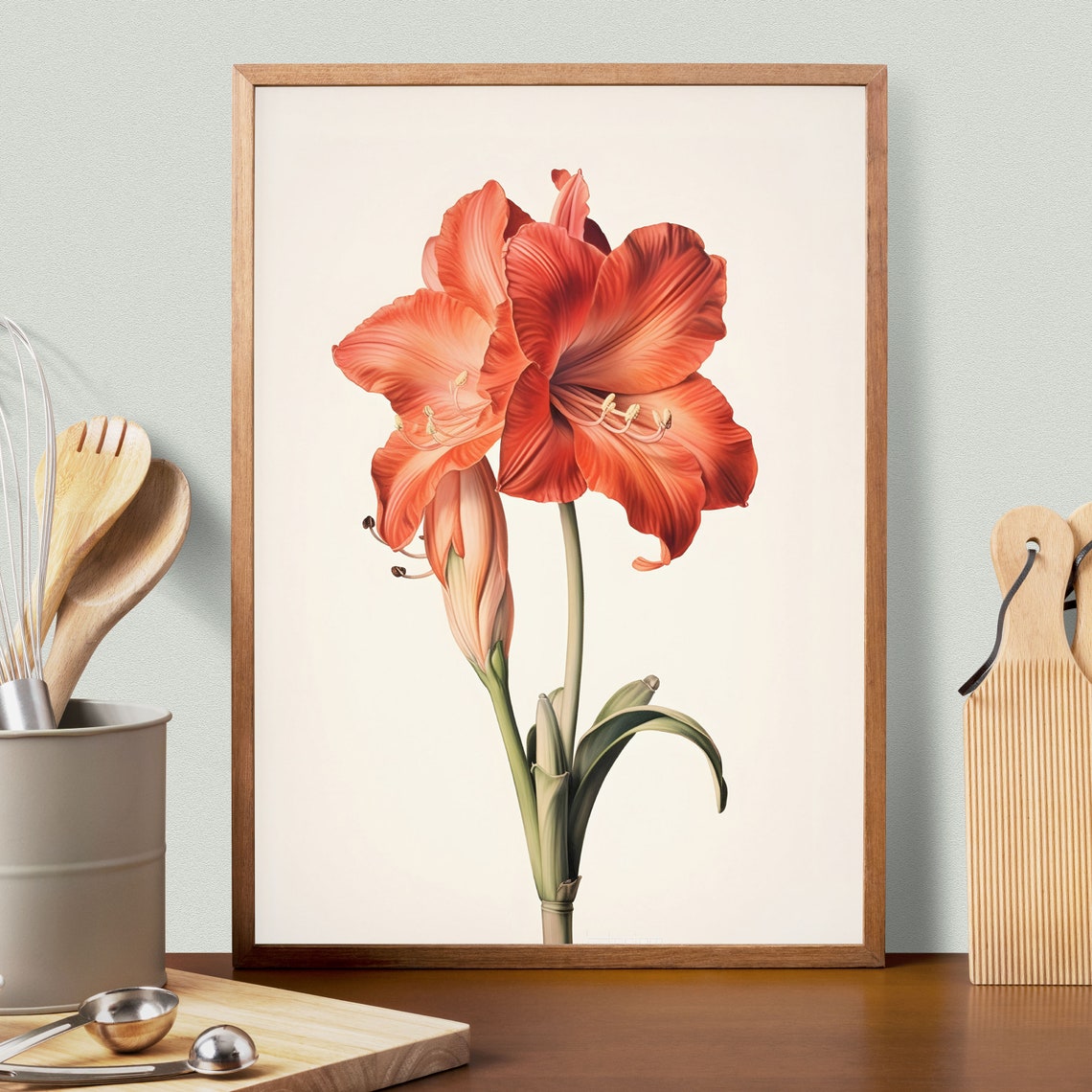Vintage Amaryllis Botanical Art Print - Image 2