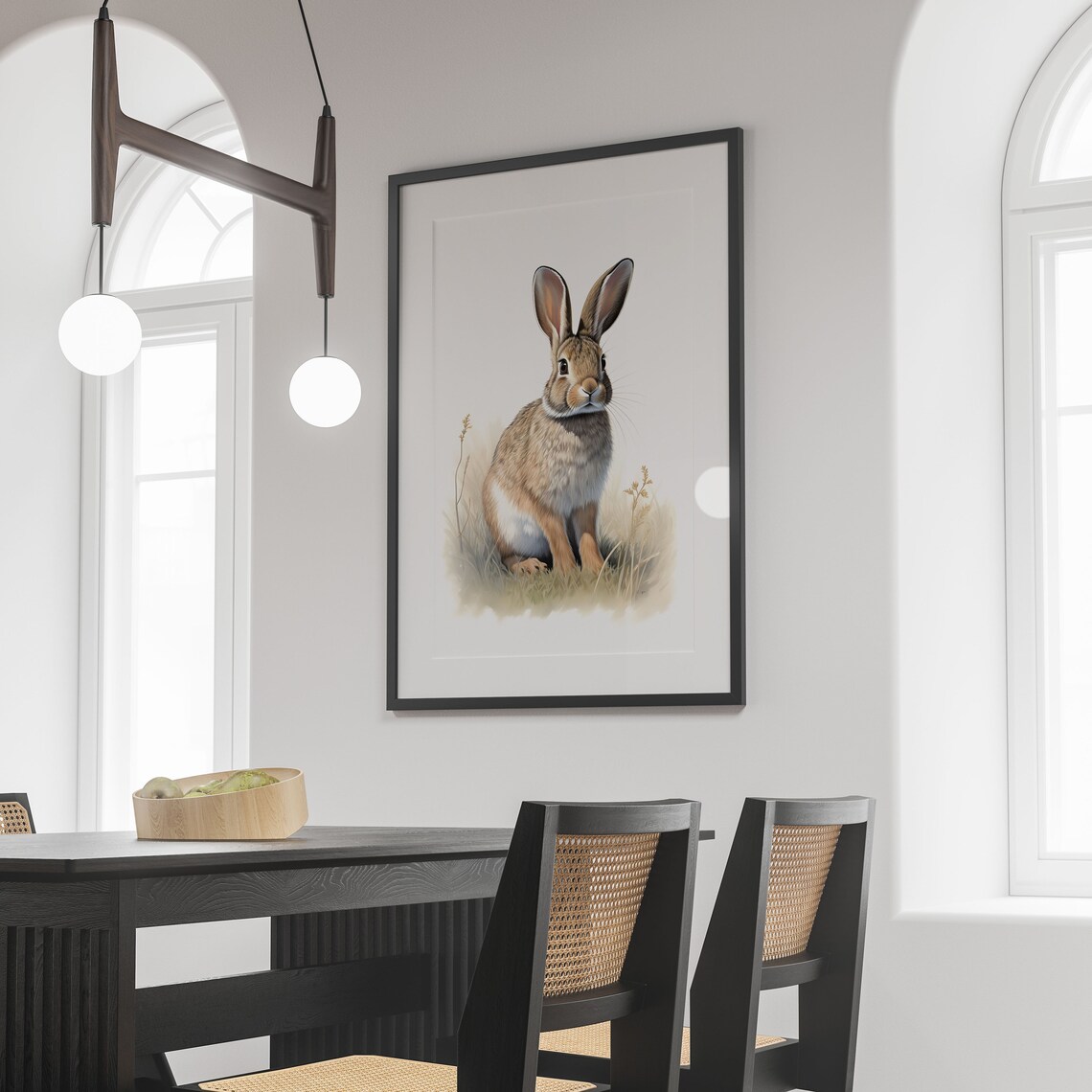 Eastern Cottontail Rabbit Minimal Poster, Wildlife - Image 2