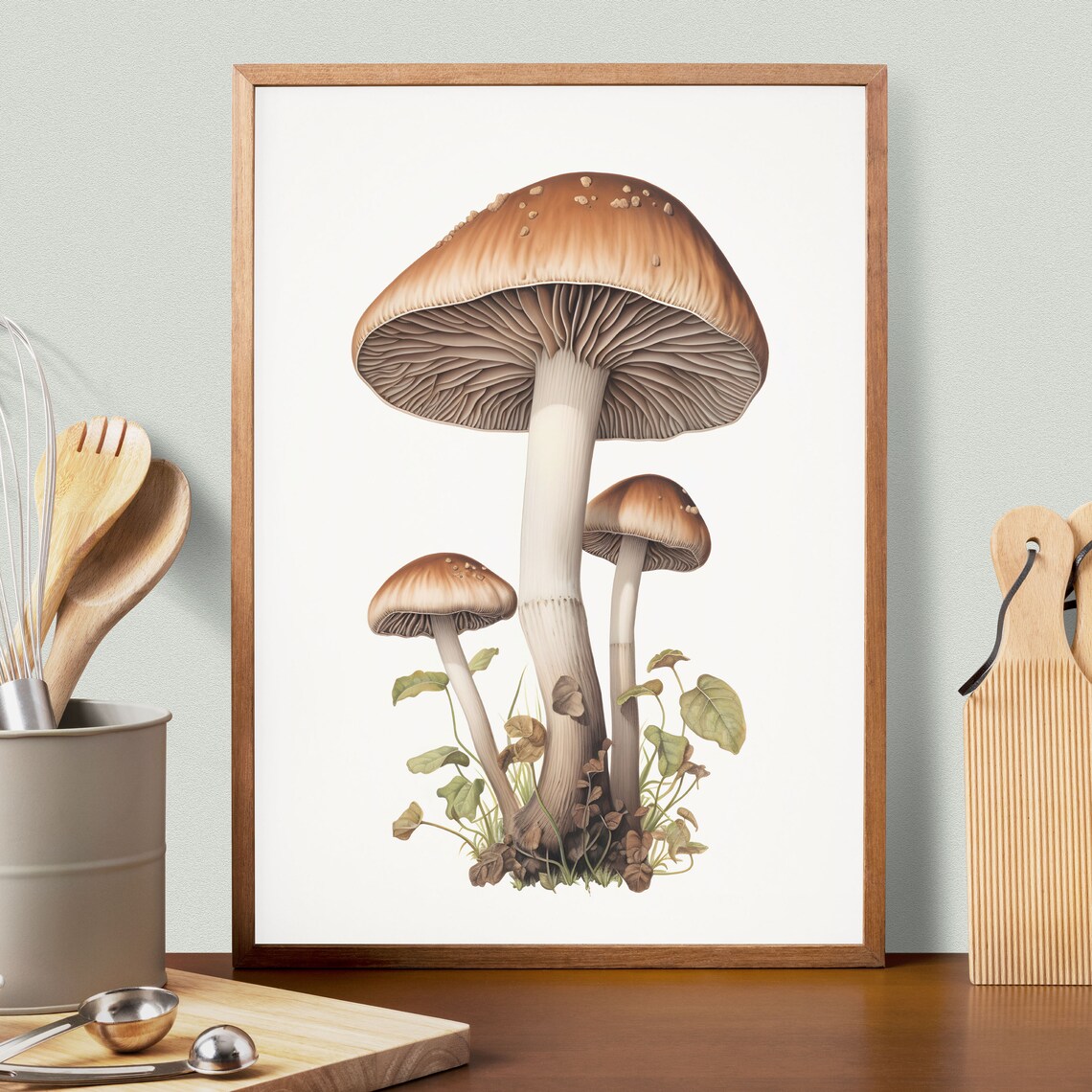 Psilocybin Mushroom Botanical Guide Art Print - Image 2