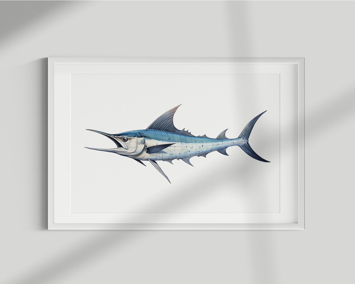 Swordfish Vintage Illustration Art Print