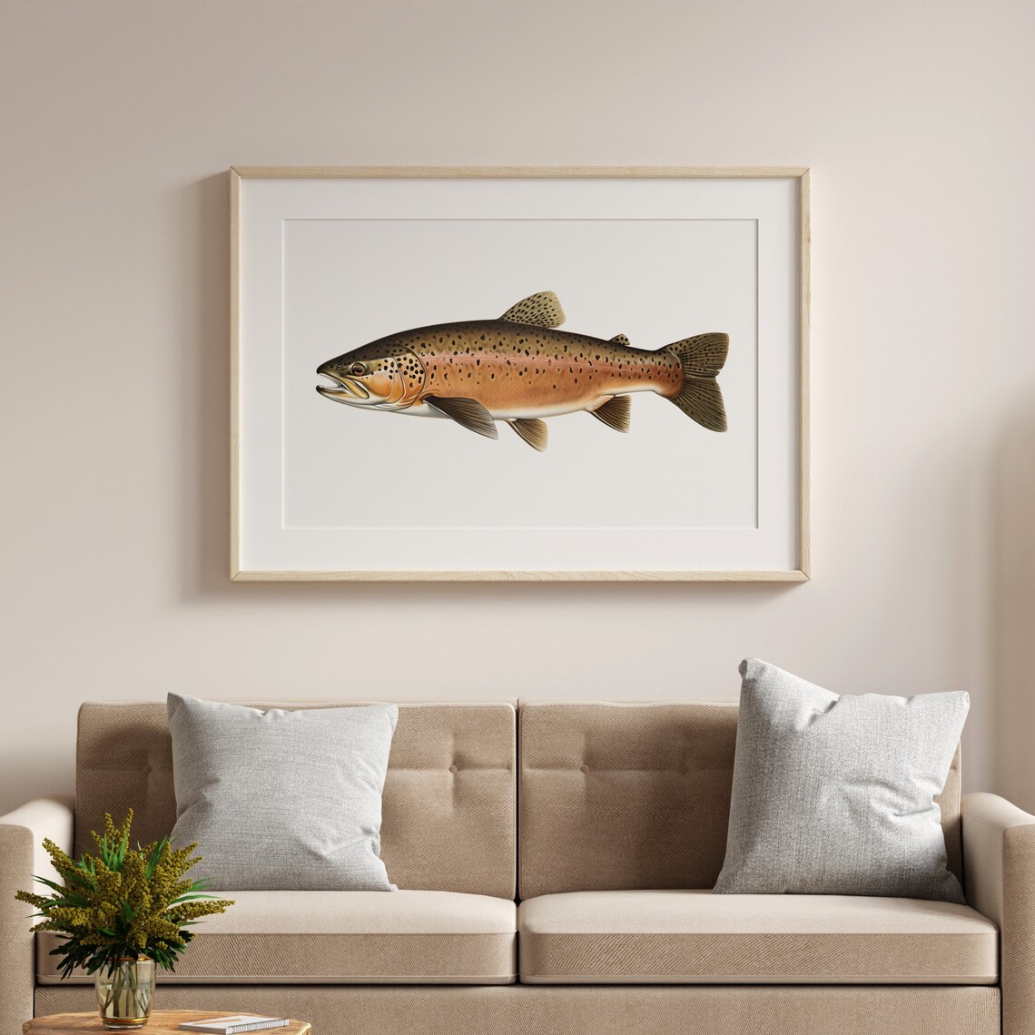 Trout Vintage Illustration Fish Poster Print - Image 4