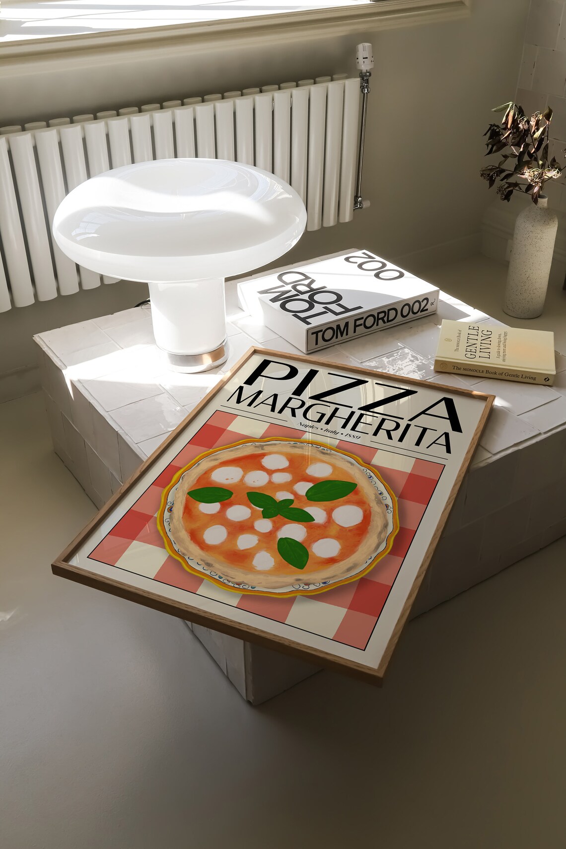 Pizza Margherita Naples Italy 1889 Retro Italian Kitchen Wall Poster - Image 2