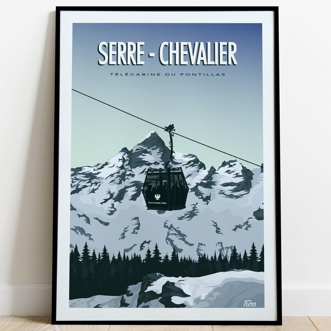 Serre Chevalier Travel Poster Pontillas Gondola Poster Alps Poster