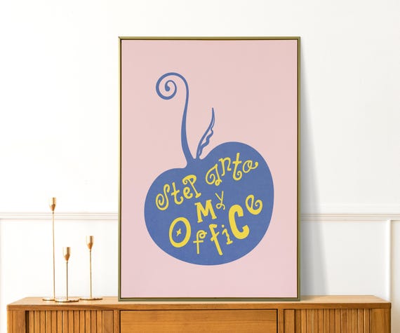 Step Into My Office Print Girly Wall Art Preppy Apartment Decor Cute Trendy Coquette Coworker Gift