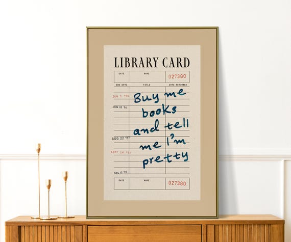 Buy Me Books And Tell Im Pretty Cute Book Art Trendy Preppy Decor For Lovers Nook Print