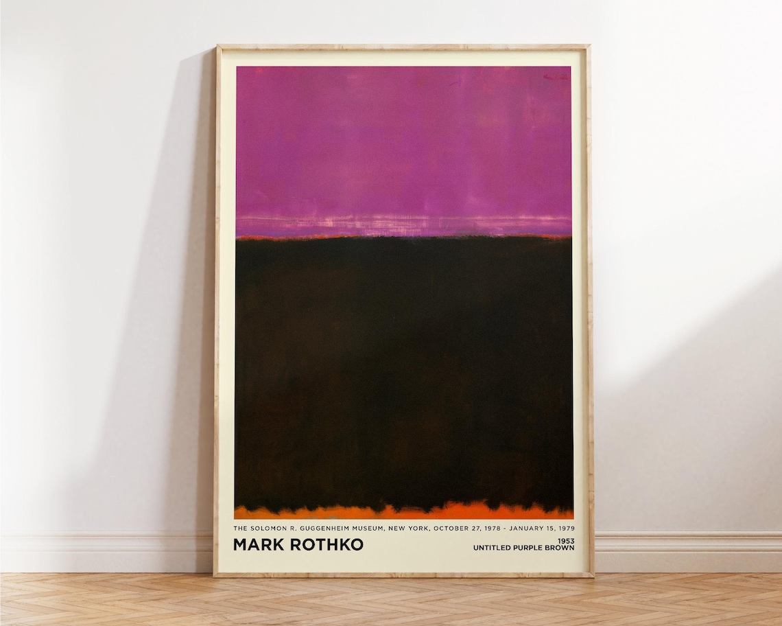 Mark Rothko Untitled Purple Brown 1953 Guggenheim Exhibition Poster