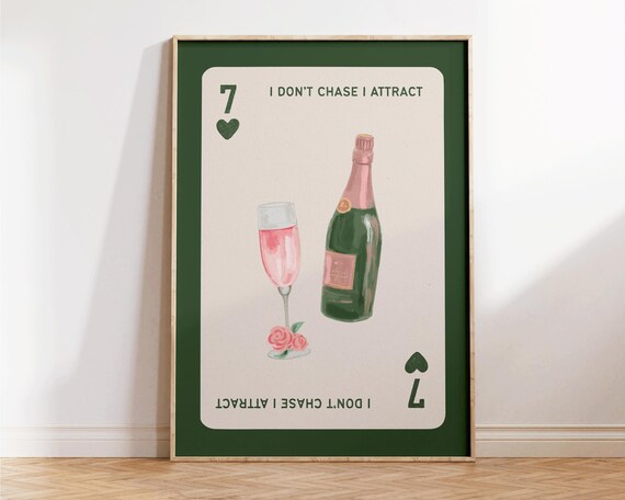 I Dont Chase Attract Empowerment Poster Feminist Wall Art Hot Girls Print Preppy Girl Boss Decor Retro Apartment Office