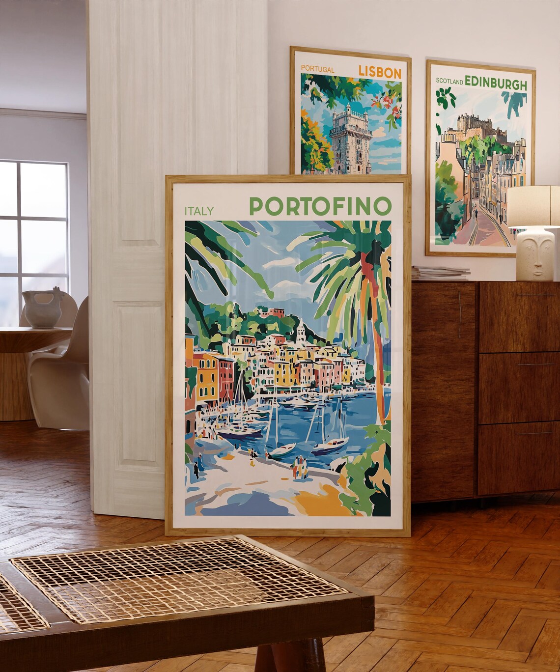 Portofino Vintage Travel Poster, Italy Coastal Art - Image 4
