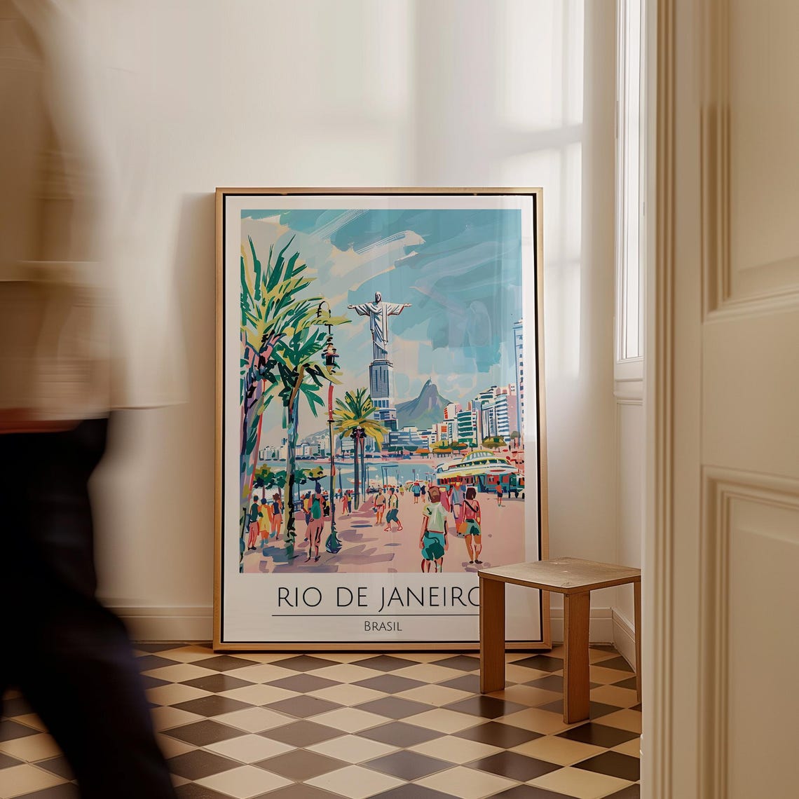 Rio de Janeiro Brazil Christ the Redeemer Beach Copacabana Poster - Image 2