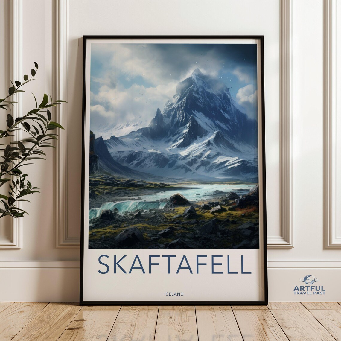 Skaftafell Iceland Glacier Mountain National Landscape Travel Poster