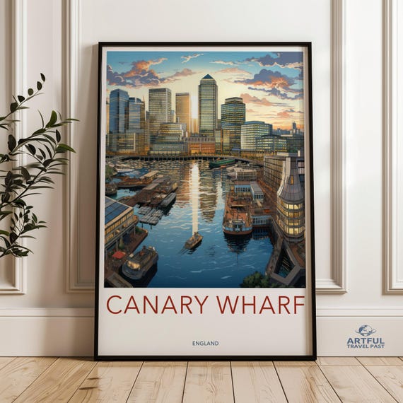 Modern Cityscape Wall Art Skyline London Print Urban Landscape Contemporary Decor City