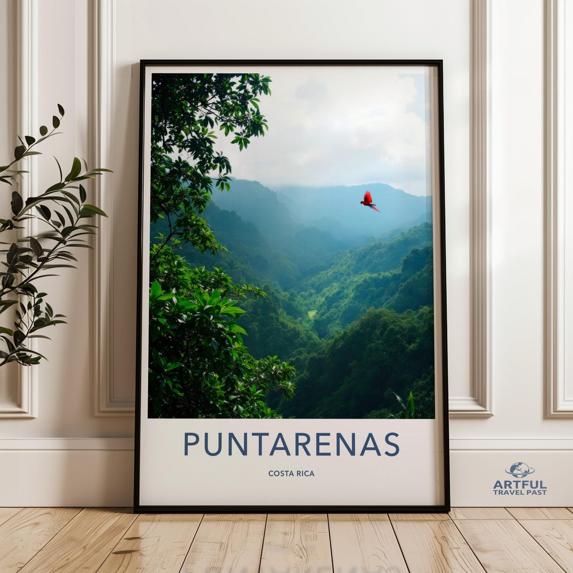 Puntarenas Costa Rica Scarlet Macaw Jungle Valley Travel Poster