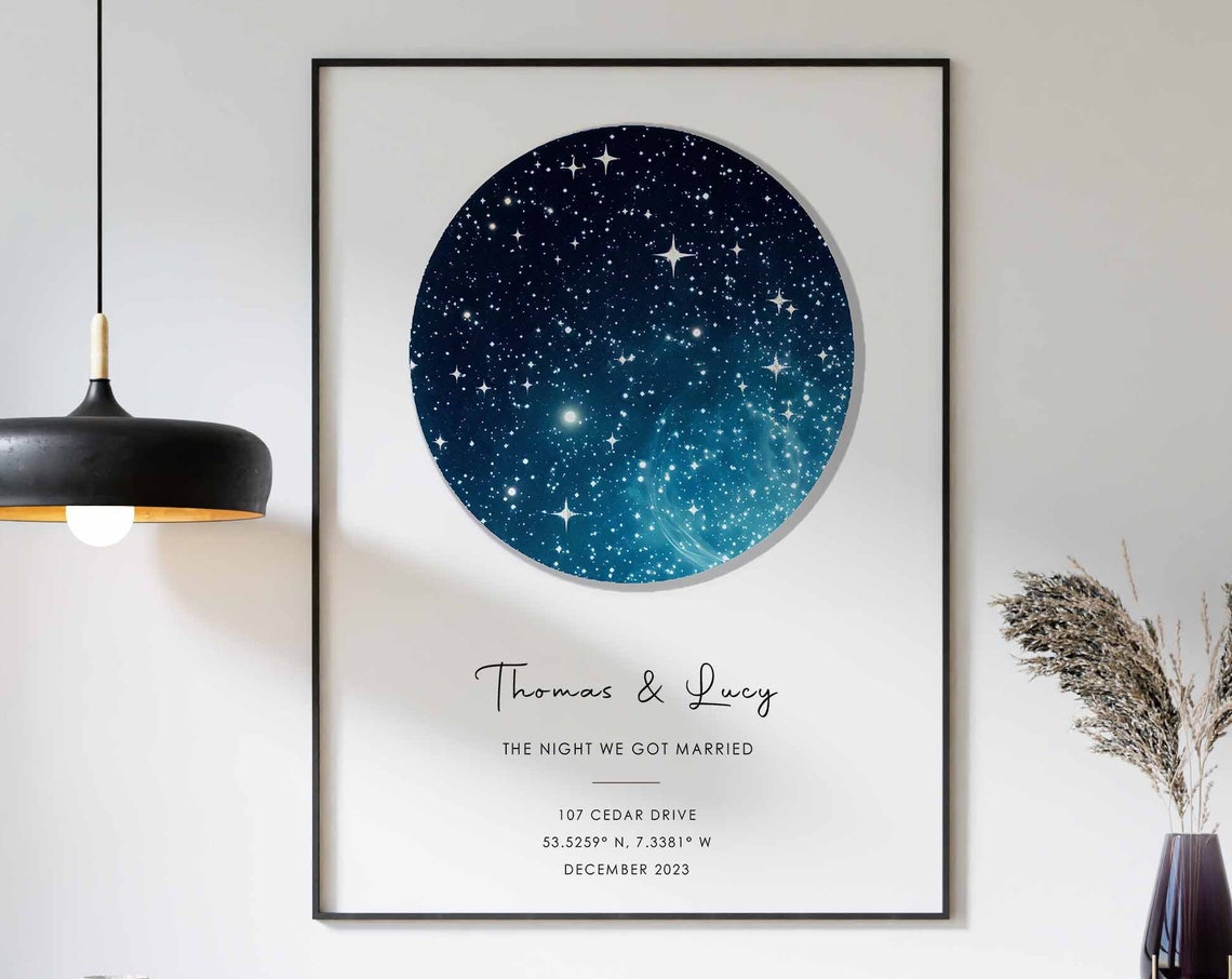 Personalised Wedding Gift Print The Night We Got Married Personalised Wedding Gift Gift For Husband Gift For Wife