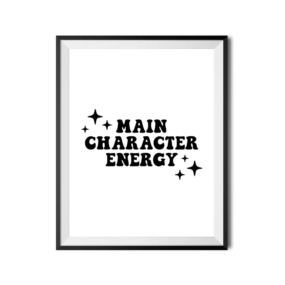 Main Character Energy Retro Groovy Gen Z Trendy Bedroom Wall Poster - Image 3