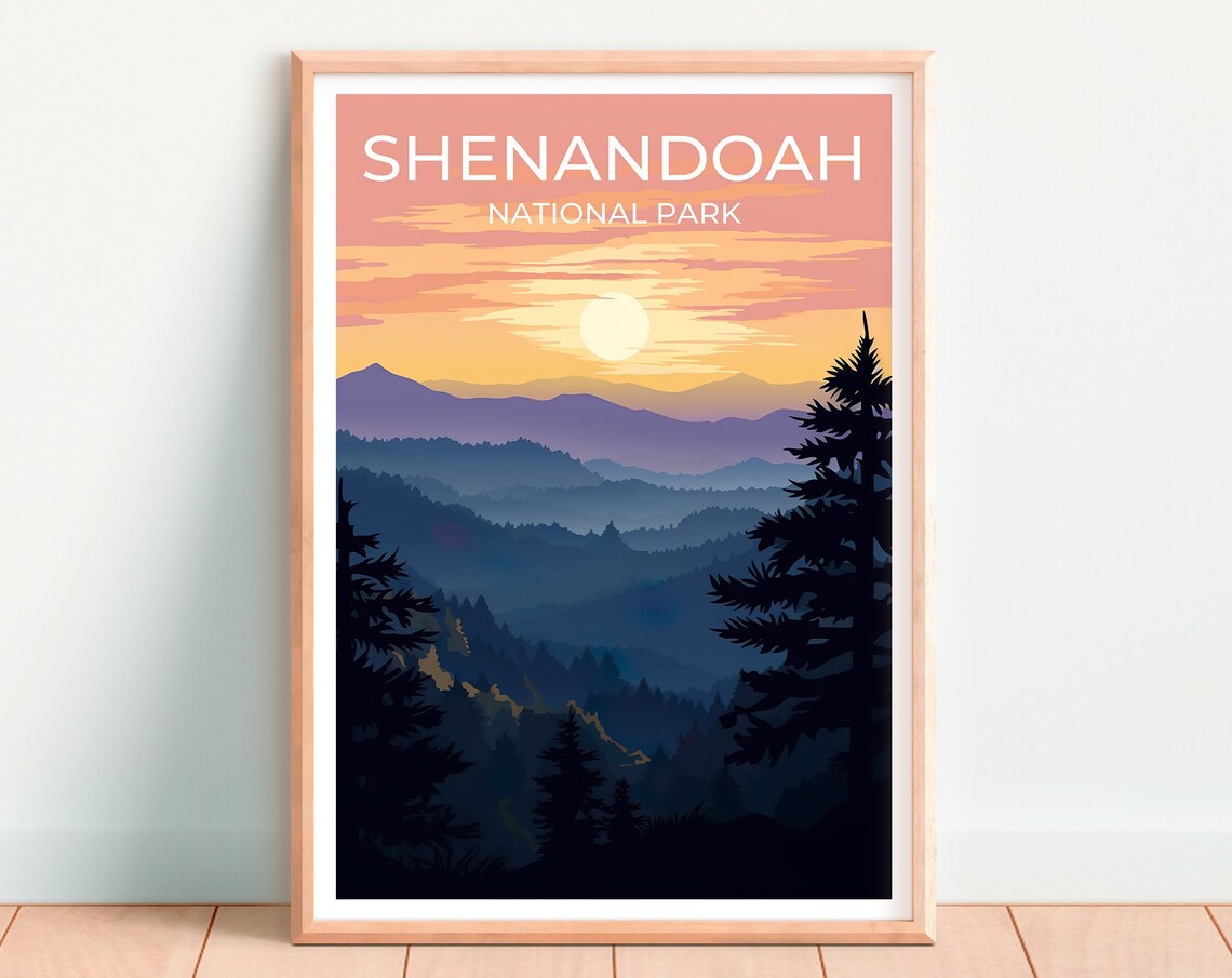 Shenandoah National Park Travel Poster, Wall Art Print - Image 4
