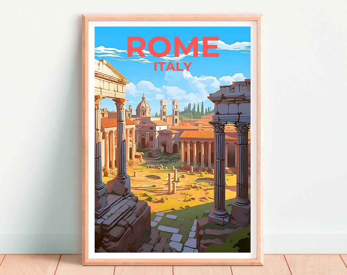 Rome Travel Poster, Roman Forum City Art Print - Image 4