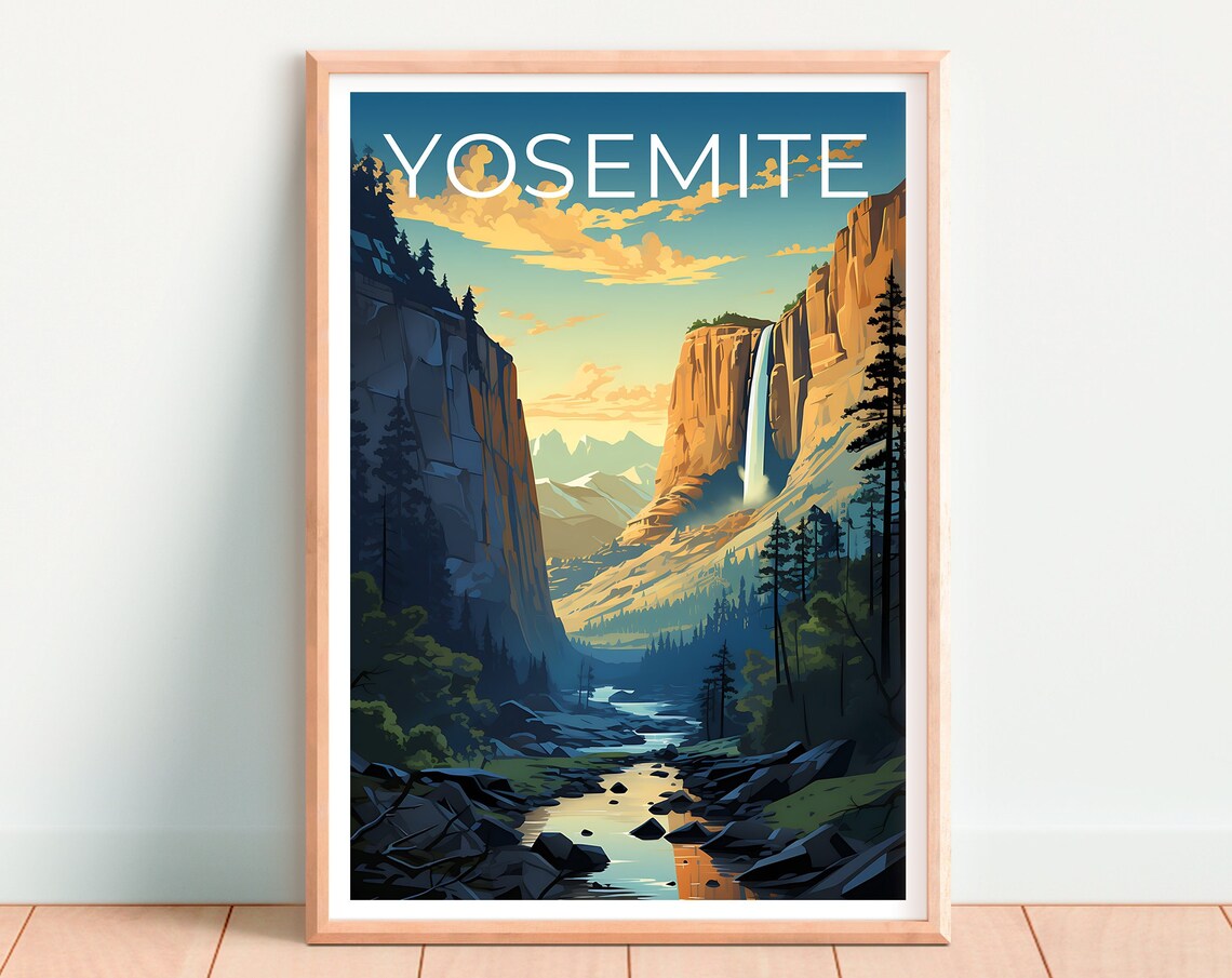 Yosemite Travel Poster, California Nature Art Print - Image 4