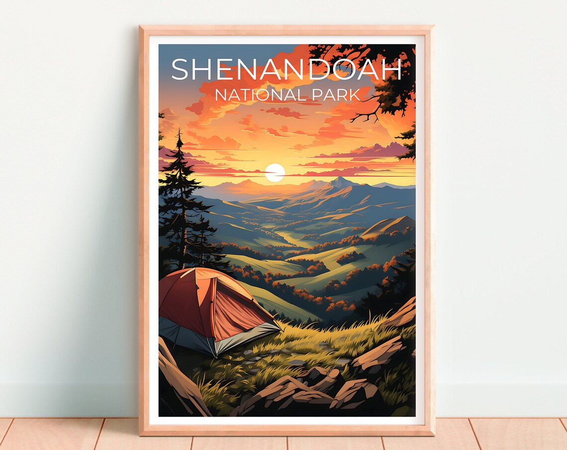 Shenandoah Travel Poster, Virginia Nature Art Print - Image 4